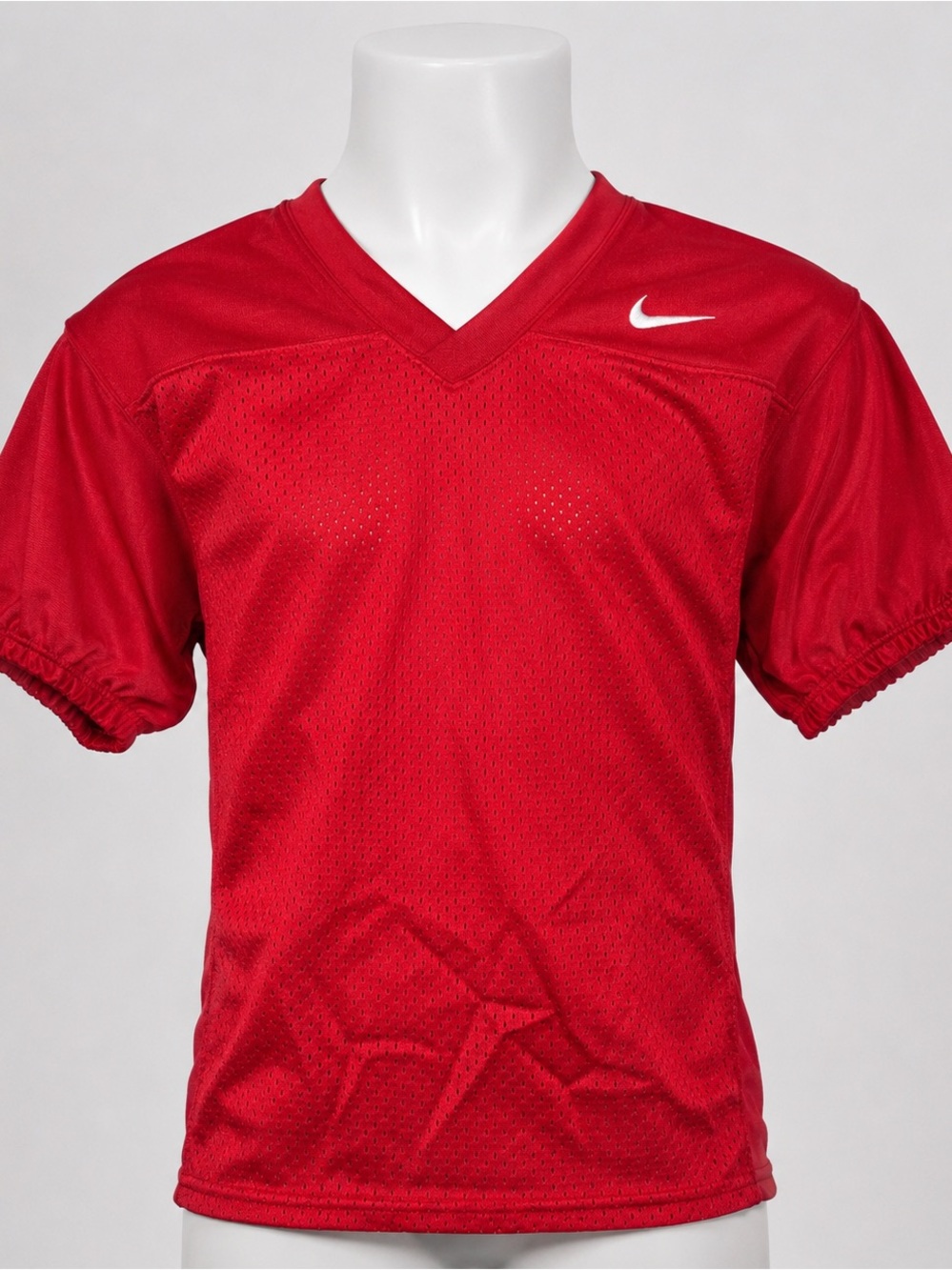 Nike Youth M Red Dri-FIT Mesh Football Practice Jersey